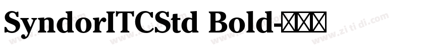 SyndorITCStd Bold字体转换